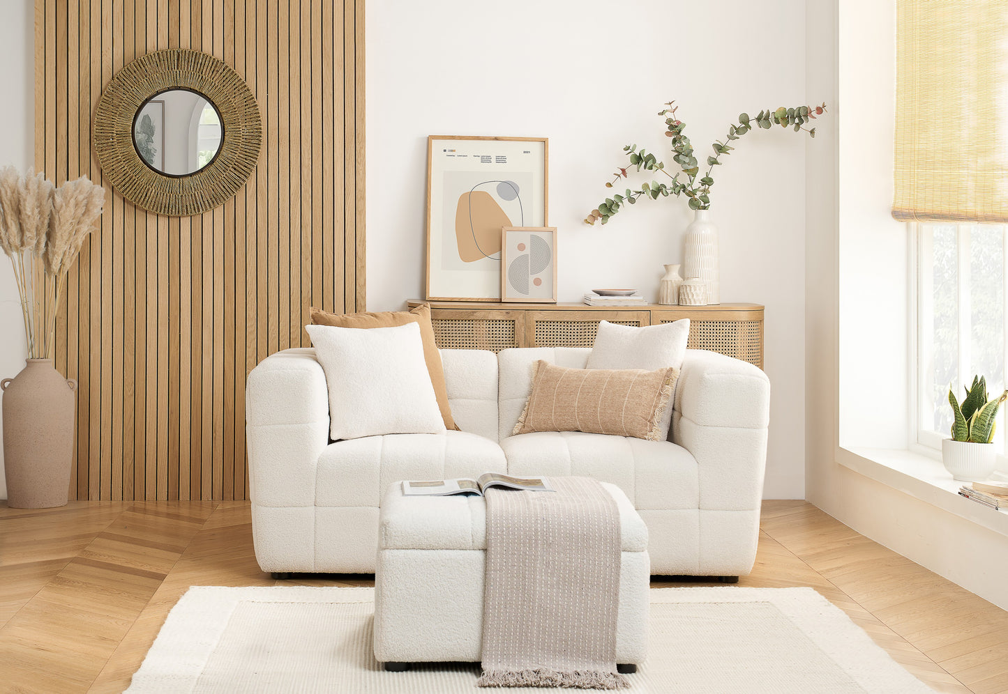 Milo 2 Seater Sofa With Footstool